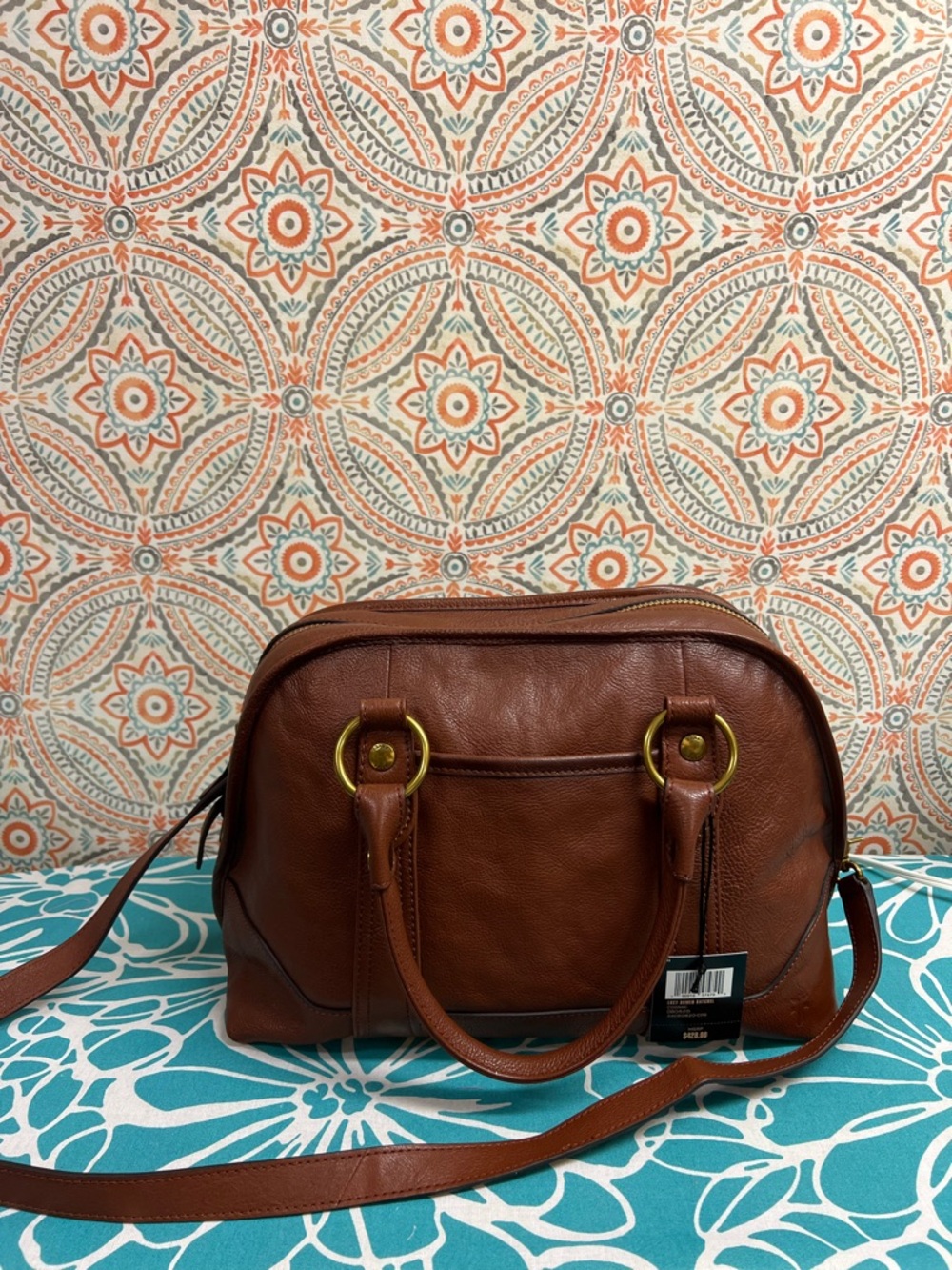 Frye Lucy Domed Satchel - Cognac - NWT